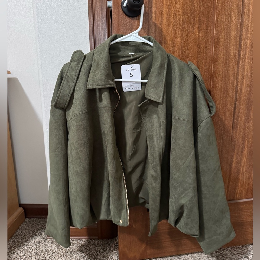faux suede jacket